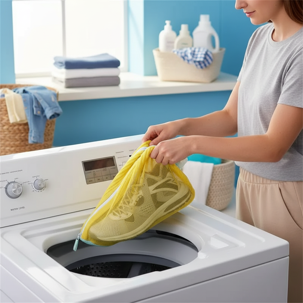 Washing Shoes Bag Organizer Cotton Laundry Fluffy Fibers Easily Remove Dirt Washing Bags Anti-Deformation Shoes Organizer