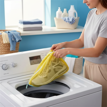 Washing Shoes Bag Organizer Cotton Laundry Fluffy Fibers Easily Remove Dirt Washing Bags Anti-Deformation Shoes Organizer