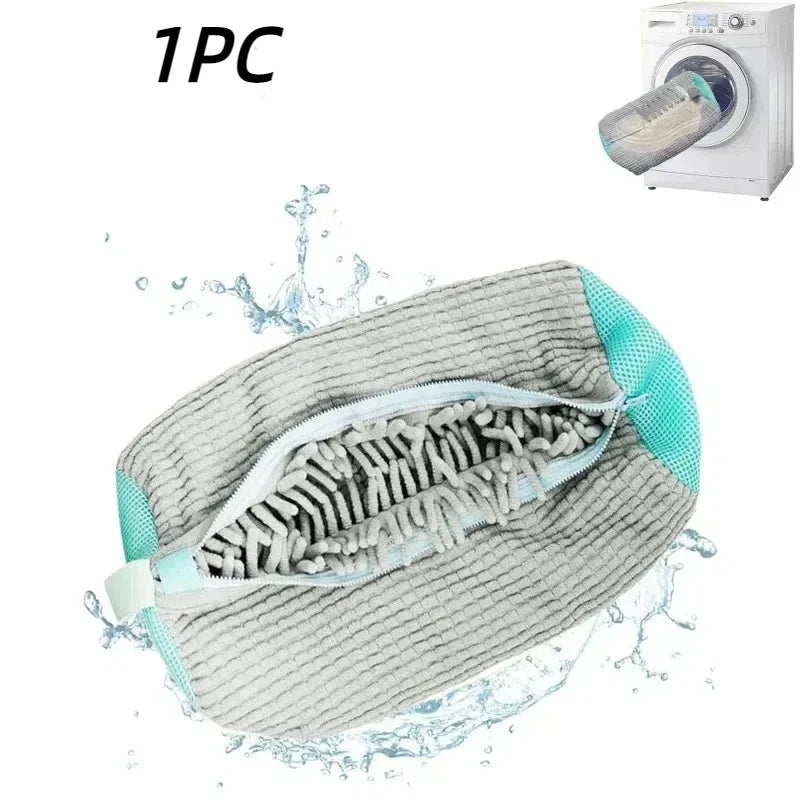 Washing Shoes Bag Organizer Cotton Laundry Fluffy Fibers Easily Remove Dirt Washing Bags Anti-Deformation Shoes Organizer